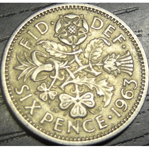6 пенсів 1963 Британія