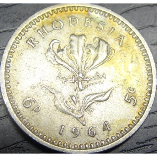 6 пенсів Родезія 1964