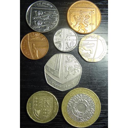 Річний комплект обігових монет Британії 2013 (повний)