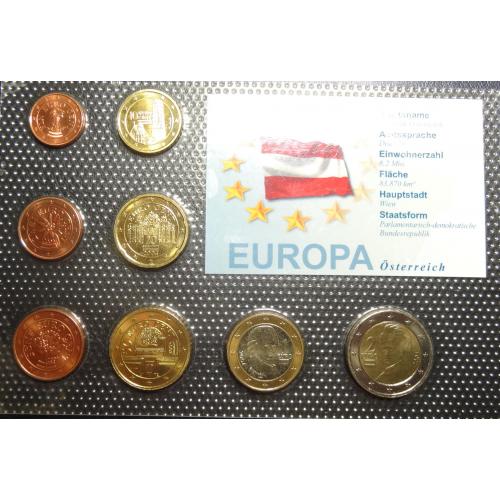 Комплект євромонет Австрії 2004 UNC (повний комплект)