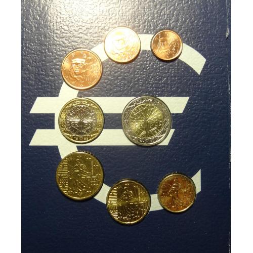 Комплект євромонет Франції UNC (повний комплект)