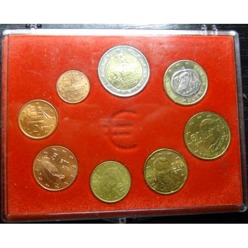 Комплект євромонет Греції 2002 UNC (повний комплект)