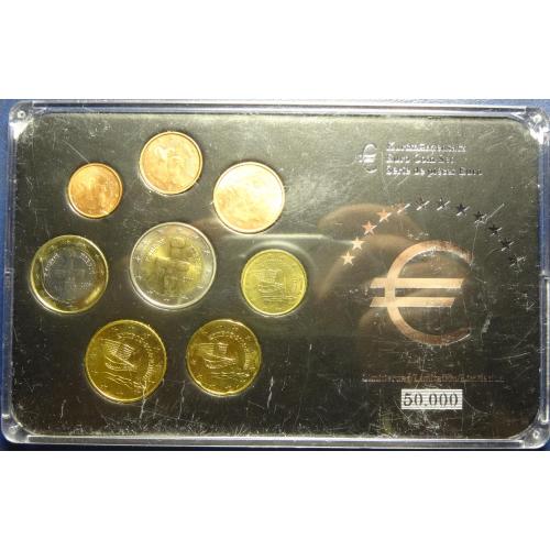 Комплект євромонет Кіпру 2008 UNC (повний комплект)