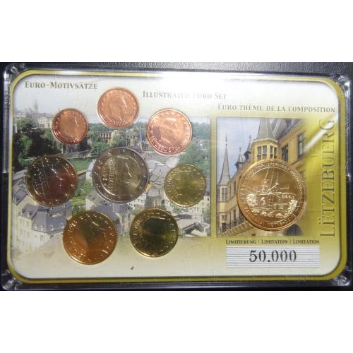 Комплект євромонет Люксембурга 2011 UNC (повний річний комплект+медаль)