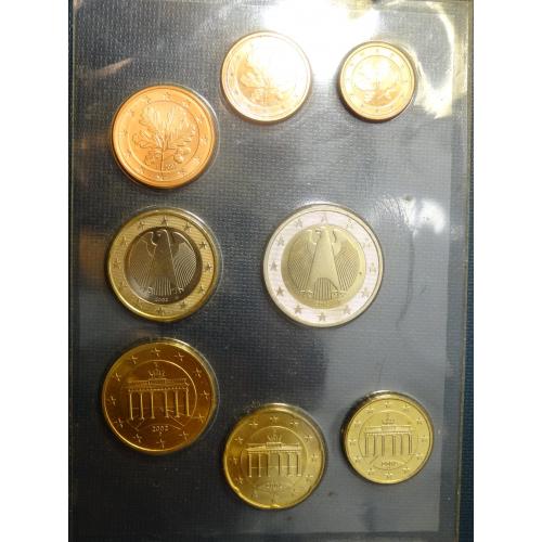 Комплект євромонет Німеччини 2002 (повний комплект) UNC