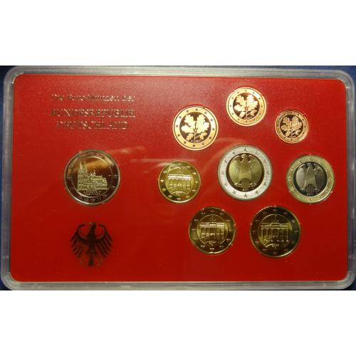 Комплект євромонет Німеччини 2011 A (повний комплект+ювілейна) UNC