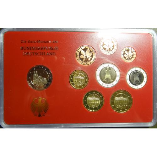 Комплект євромонет Німеччини 2011 G (повний комплект+ювілейна) UNC