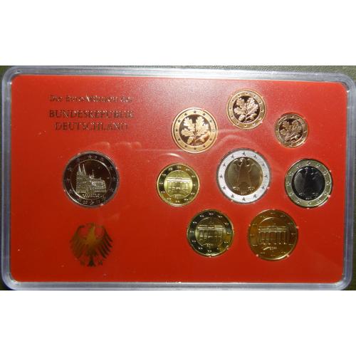 Комплект євромонет Німеччини 2011 J (повний комплект+ ювілейна) UNC