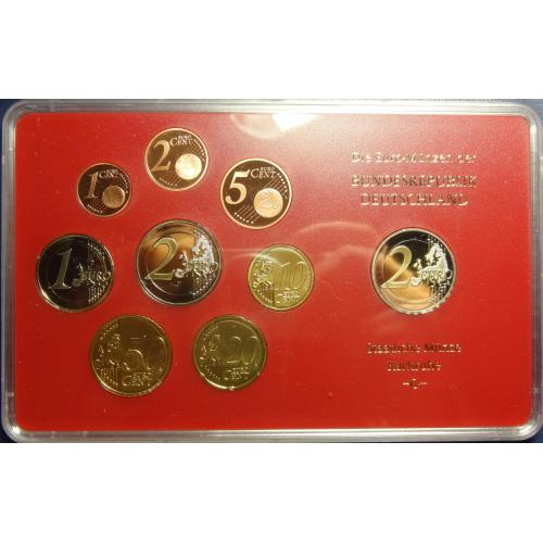 Комплект євромонет Німеччини 2013 G (повний комплект+2 ювілейні) UNC