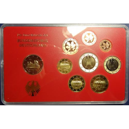 Комплект євромонет Німеччини 2014 J (повний комплект+ ювілейна) UNC