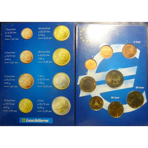 Комплект євромонет Словенії 2007 UNC (повний комплект)