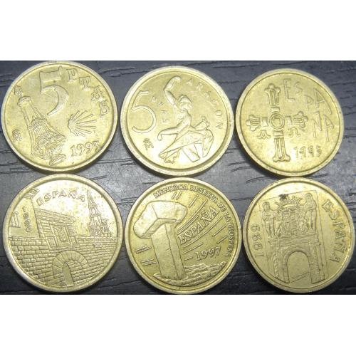 Комплект монет 5 песет - Регіони Іспанії