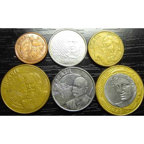Комплект монет Бразилії (реал) - повний комплект