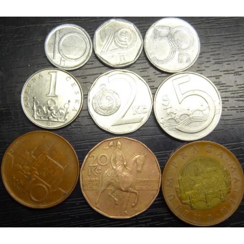 Комплект монет Чехії (повний комплект)