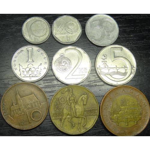 Комплект монет Чехії (повний комплект)