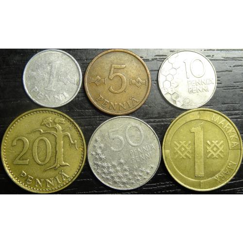 Комплект монет Фінляндії (до євро)
