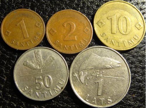 Комплект монет Латвії 1992 (до євро)