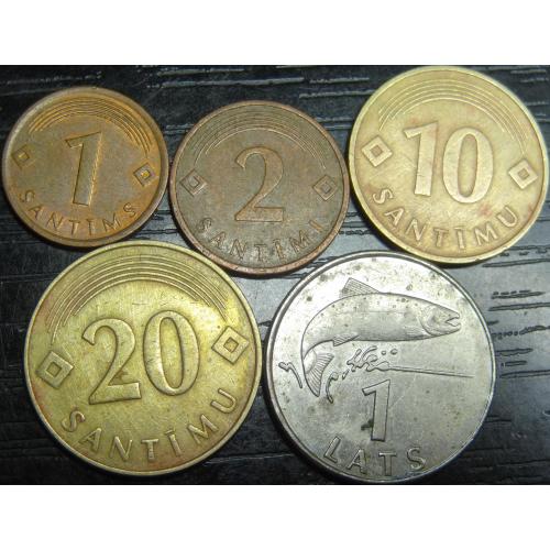 Комплект монет Латвії (до євро)