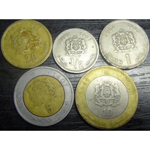 Комплект монет Марокко (Король Хасан II)