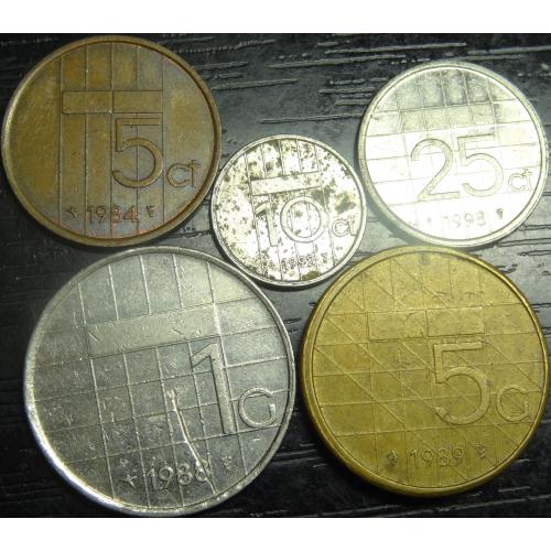 Комплект монет Нідерландів (Королева Беатрікс), до євро