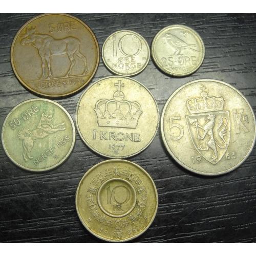 Комплект монет Норвегії (Король Олаф V)