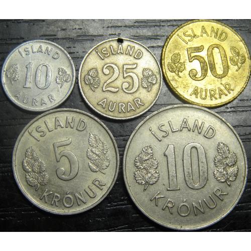 Комплект монет Ісландії (стара крона)