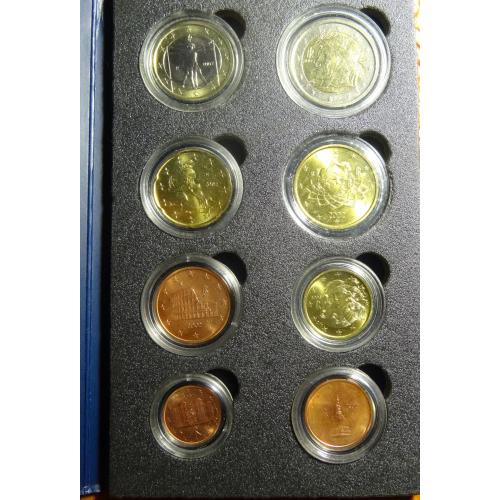 Комплект євромонет Італії 2002 UNC (повний комплек)