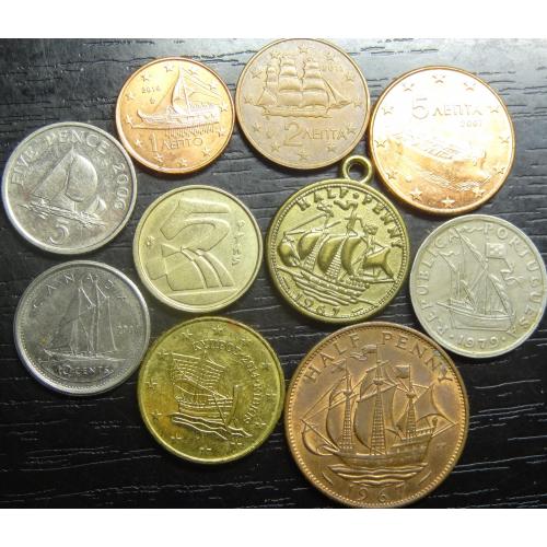 Кораблики в монетах