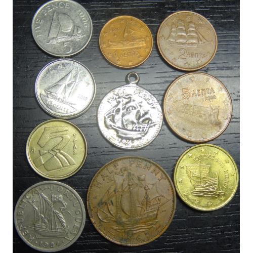 Кораблики в монетах