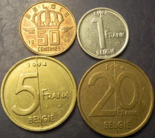 Монети Бельгії 1994 Belgie (Король Альберт II)