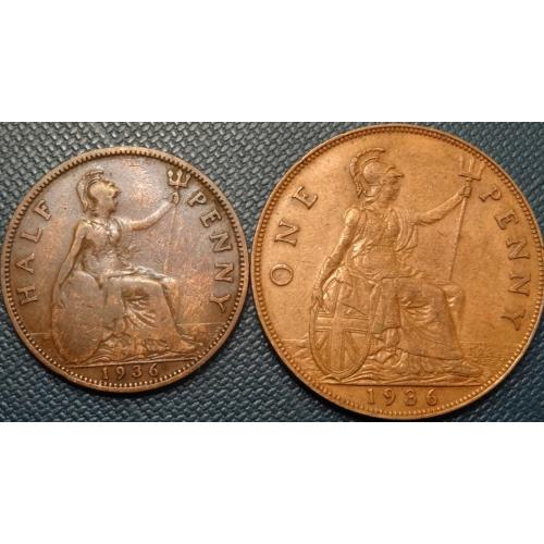 Монети Британії 1936 (Король Георг V)