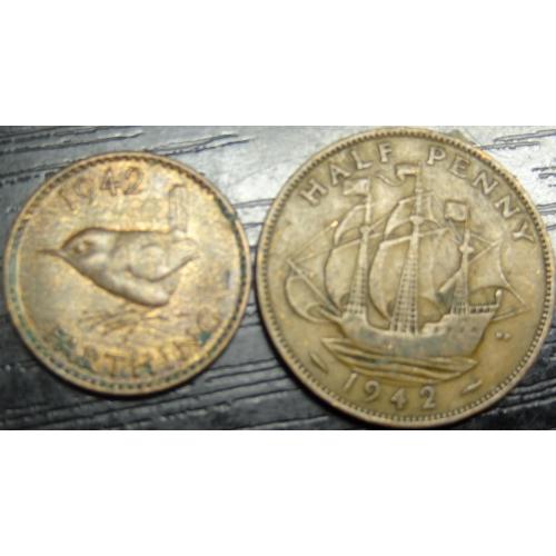 Монети Британії 1942 (Король Георг VI)