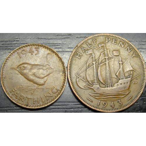 Монети Британії 1943 (Король Георг VI)