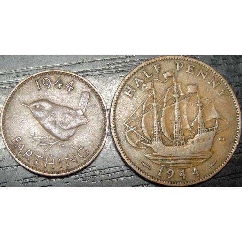 Монети Британії 1944 (Король Георг VI)