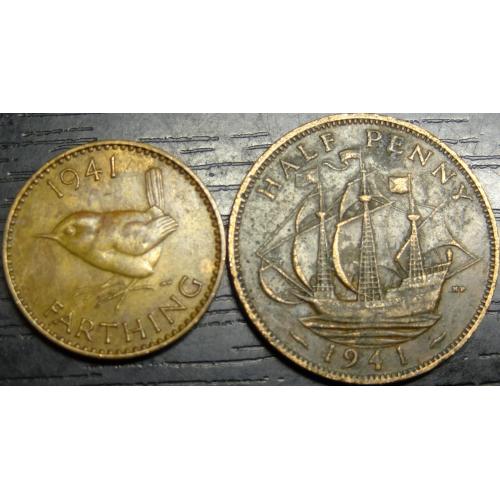 Монети Британії 1941 (Король Георг VI)