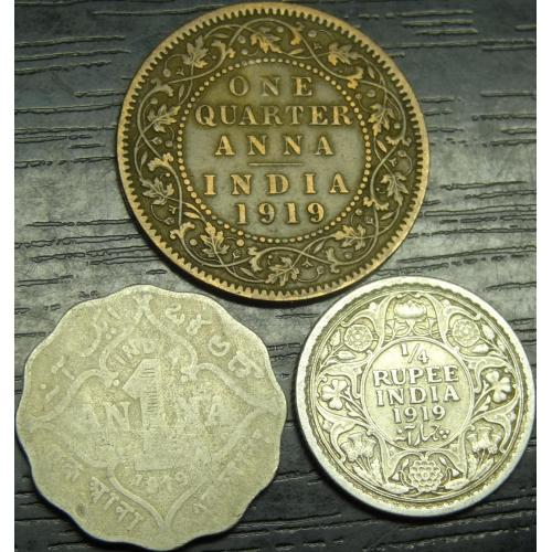 Монети Британської Індії 1919 (Король Георг V)