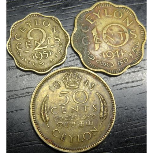 Монети Цейлона (Король Георг VI)