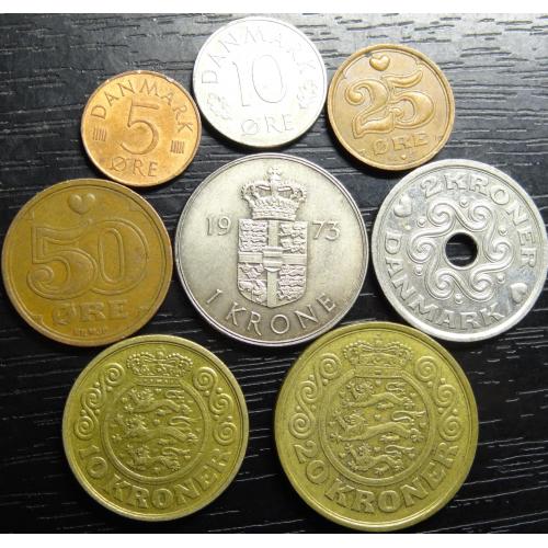 Комплект монет Данії (Королева Маргрете II)