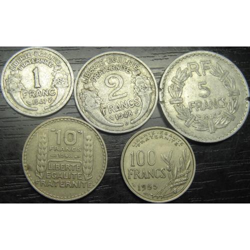 Комплект монет Франції (Четверта Республіка)