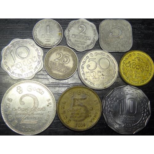 Комплект монет Шрі-Ланки (повний комплект)
