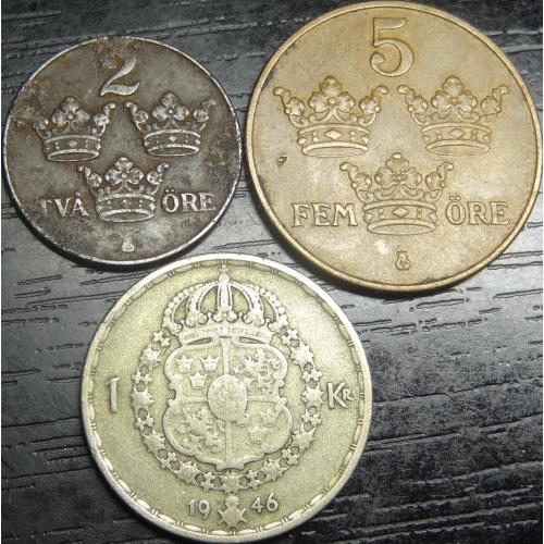 Монети Швеції (Король Густав V)