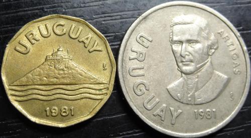 Монети Уругваю 1981 (новий песо)