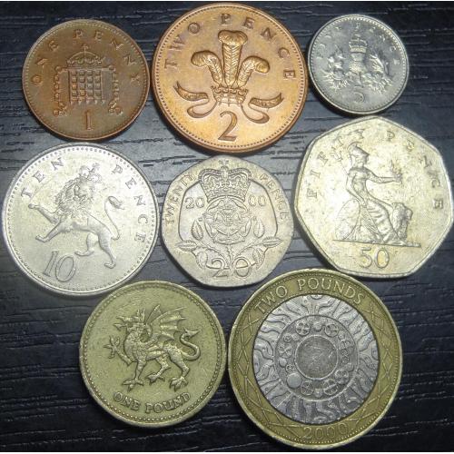 Річний комплект обігових монет Британії 2000 (повний)
