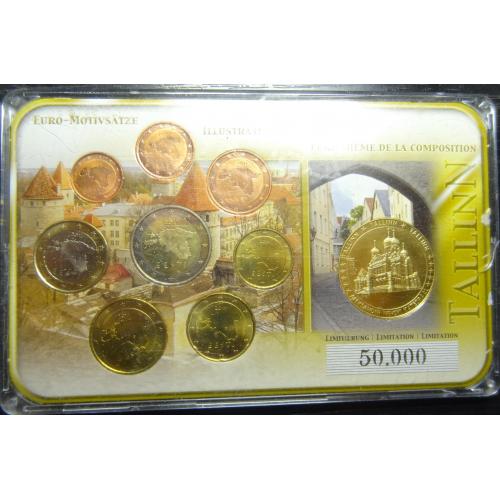 Комплект євромонет Естонії 2011 UNC (повний комплект+медаль)