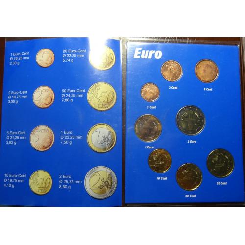 Комплект євромонет Кіпру 2009 UNC (повний комплект)