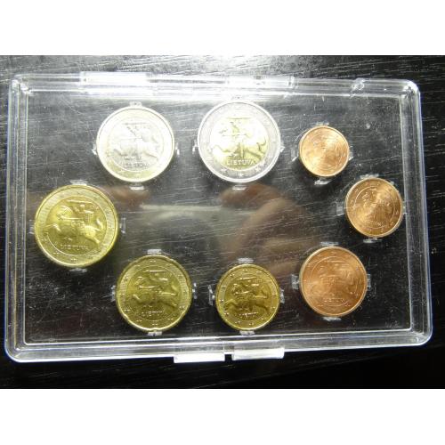 Комплект євромонет Литви 2015 UNC (повний комплект)