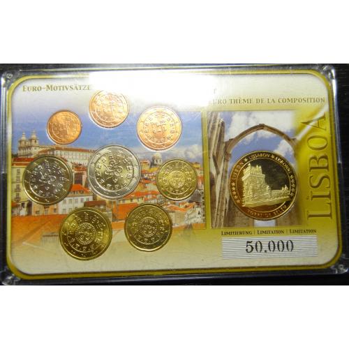 Комплект євромонет Португалії 2004 UNC (повний комплект + медаль)