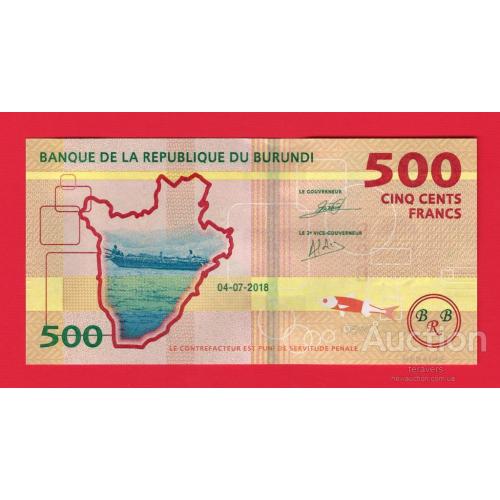 Бурунді Бурунди 500 франків 2018г UNC P-50b