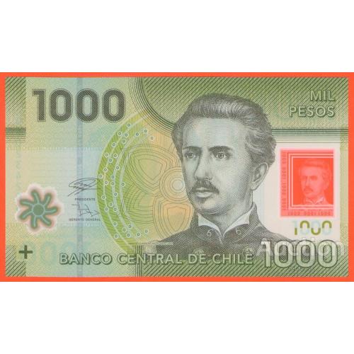 Чилі / Чили 1000 песо 2020р UNC Р-161j полімер