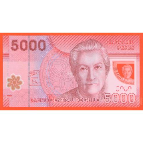 Чилі / Чили 5000 песо 2021р UNC Р-163h  полімер